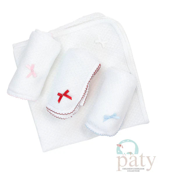 Paty Knit Receiving/Swaddle Blanket PINK
