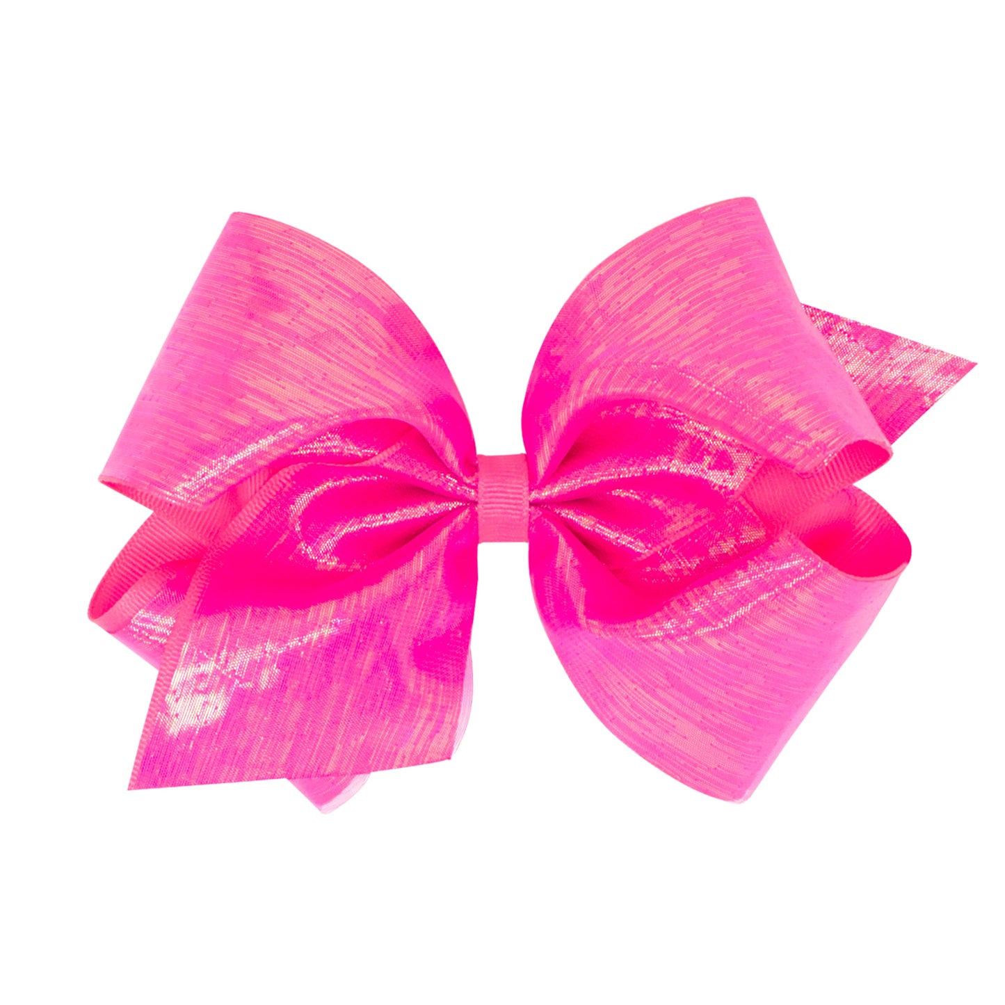 Sheer Iridescent and Grosgrain Overlay Hair Bow