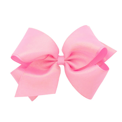 Sheer Iridescent and Grosgrain Overlay Hair Bow