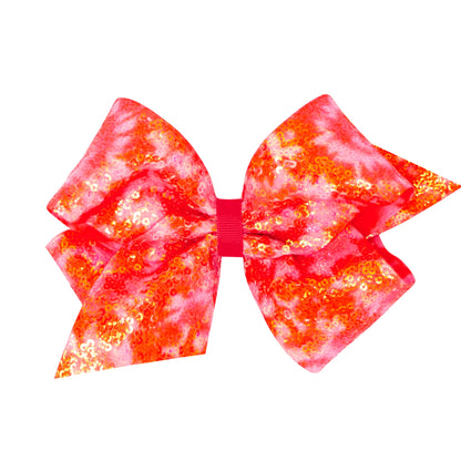 Tie Dye Ombre Sequined Bows (Multiple Colors Available)