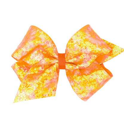 Tie Dye Ombre Sequined Bows (Multiple Colors Available)