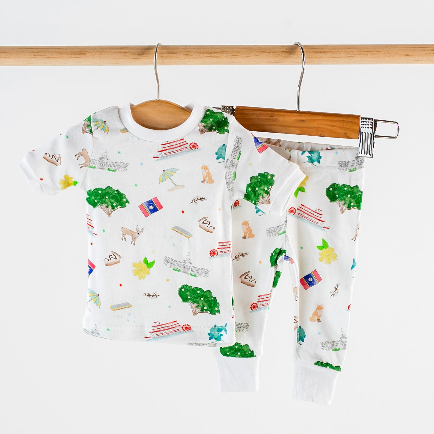 Mississippi Kids Organic Cotton Pajama Set-Rogue Magnolia Custom Designs
