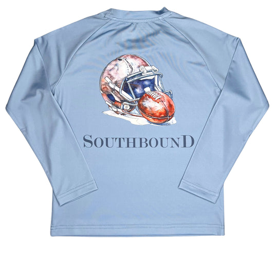 Football Helmet Performance Long Sleeve Shirt
