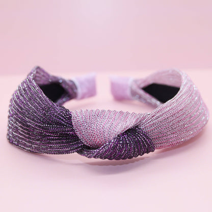 Two Tone Pleated Knot Headbands