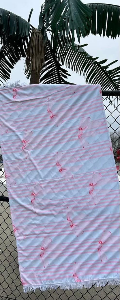 Bows & Stripes Beach Towel