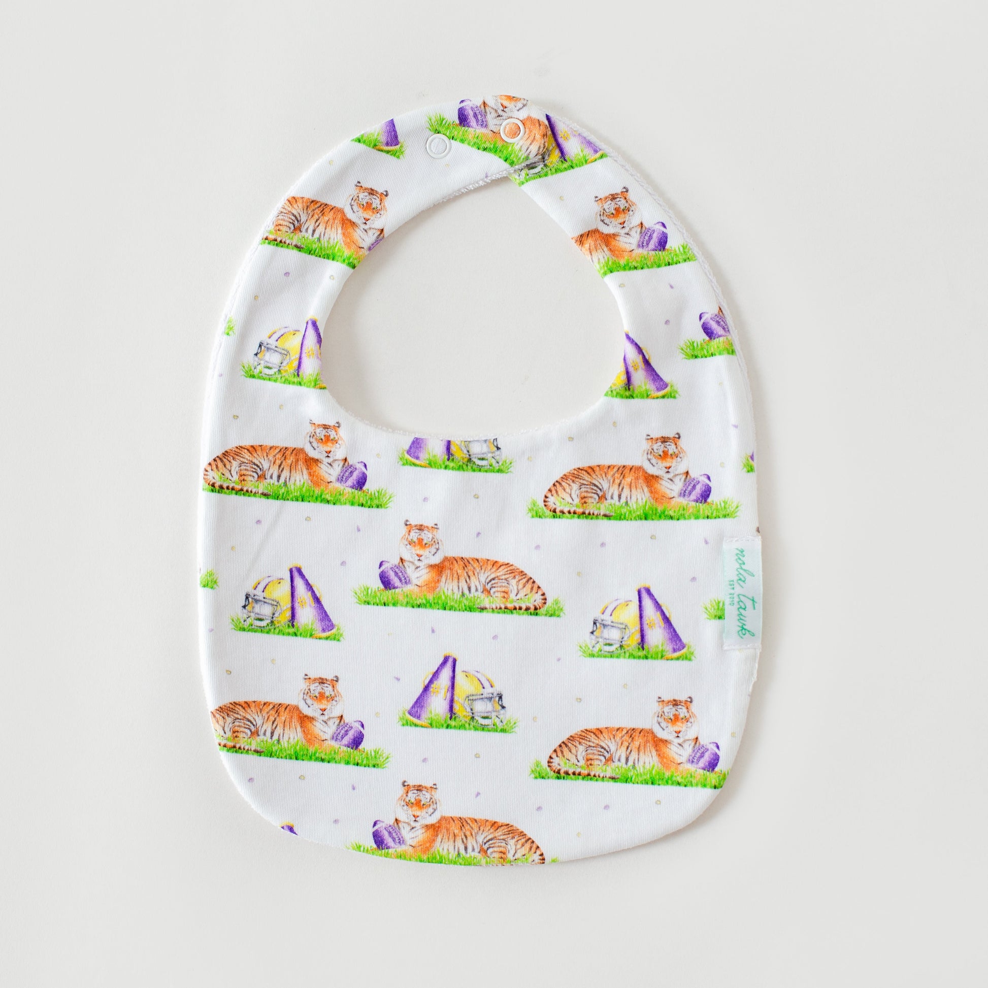 Mascot Mania in Louisiana Organic Cotton Baby Bib-Rogue Magnolia Custom Designs