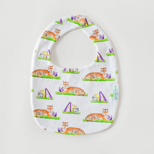 Mascot Mania in Louisiana Organic Cotton Baby Bib-Rogue Magnolia Custom Designs