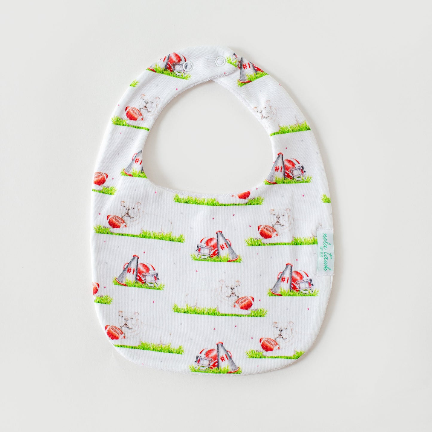 Mascot Mania in Georgia Organic Cotton Baby Bib-Rogue Magnolia Custom Designs
