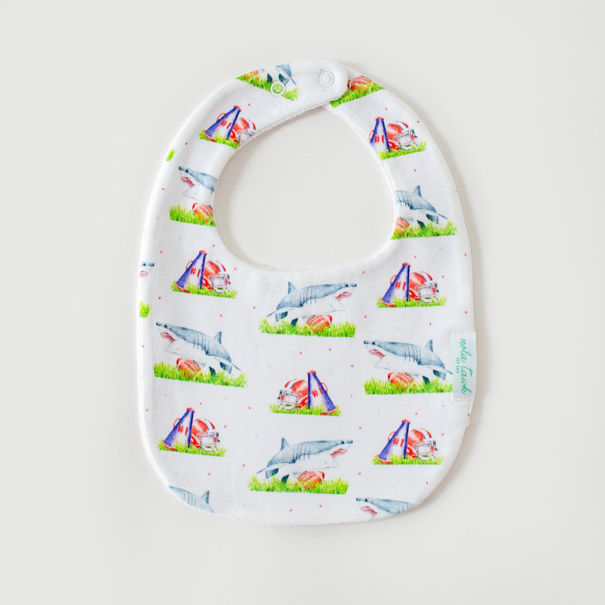 Mascot Mania in Ole Miss Organic Cotton Baby Bib-Rogue Magnolia Custom Designs