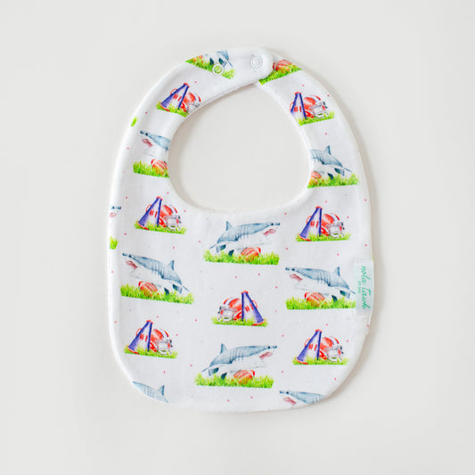 Mascot Mania in Ole Miss Organic Cotton Baby Bib-Rogue Magnolia Custom Designs