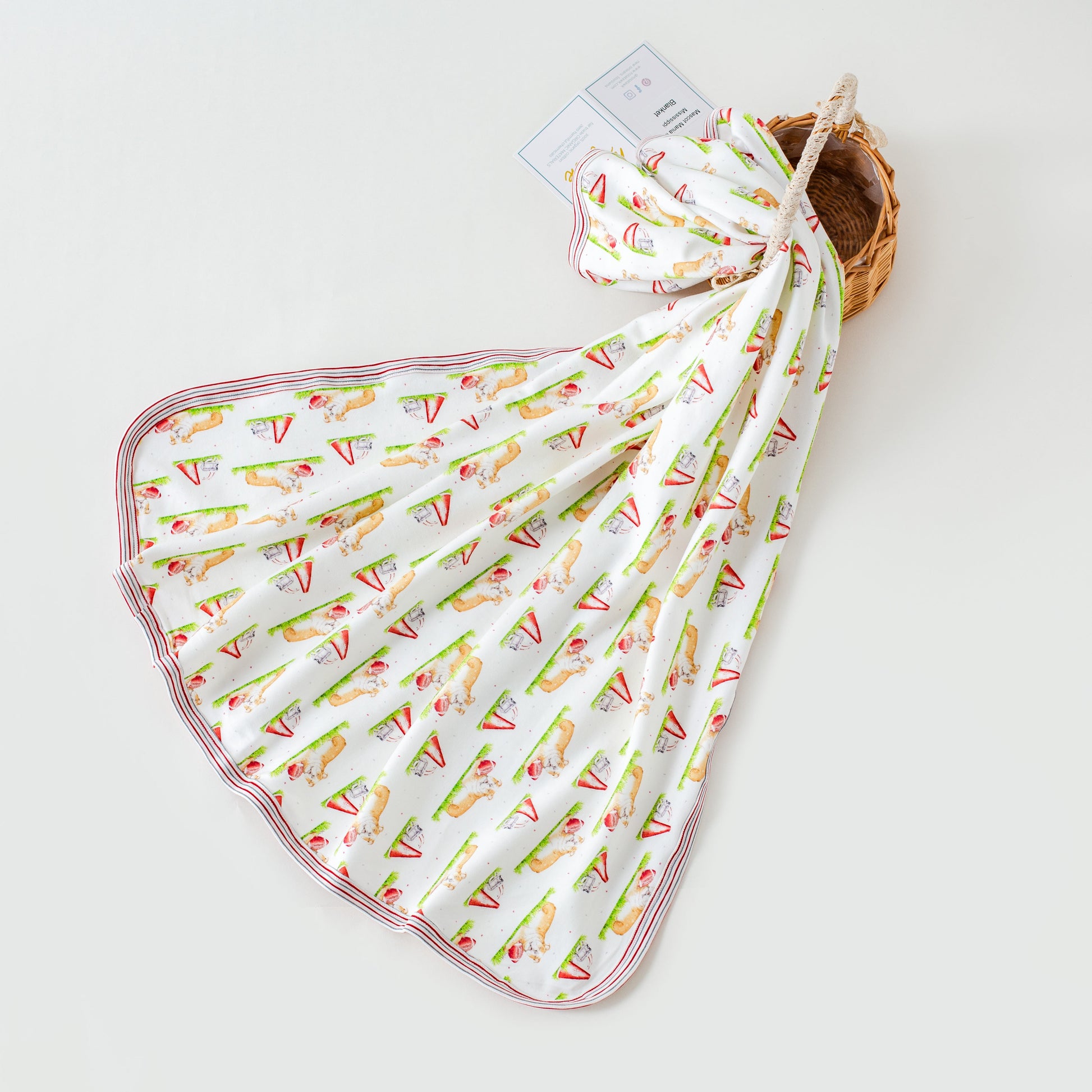 Mascot Mania in Mississippi Cotton Baby Blanket-Rogue Magnolia Custom Designs
