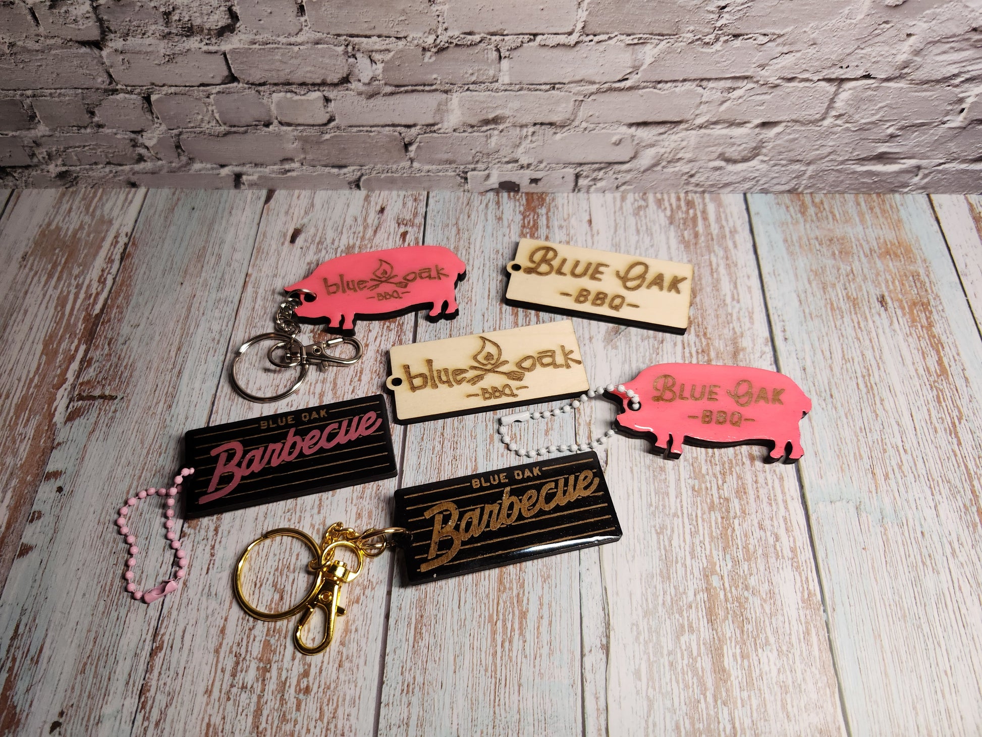 Blue Oak BBQ Keychains-Rogue Magnolia Custom Designs