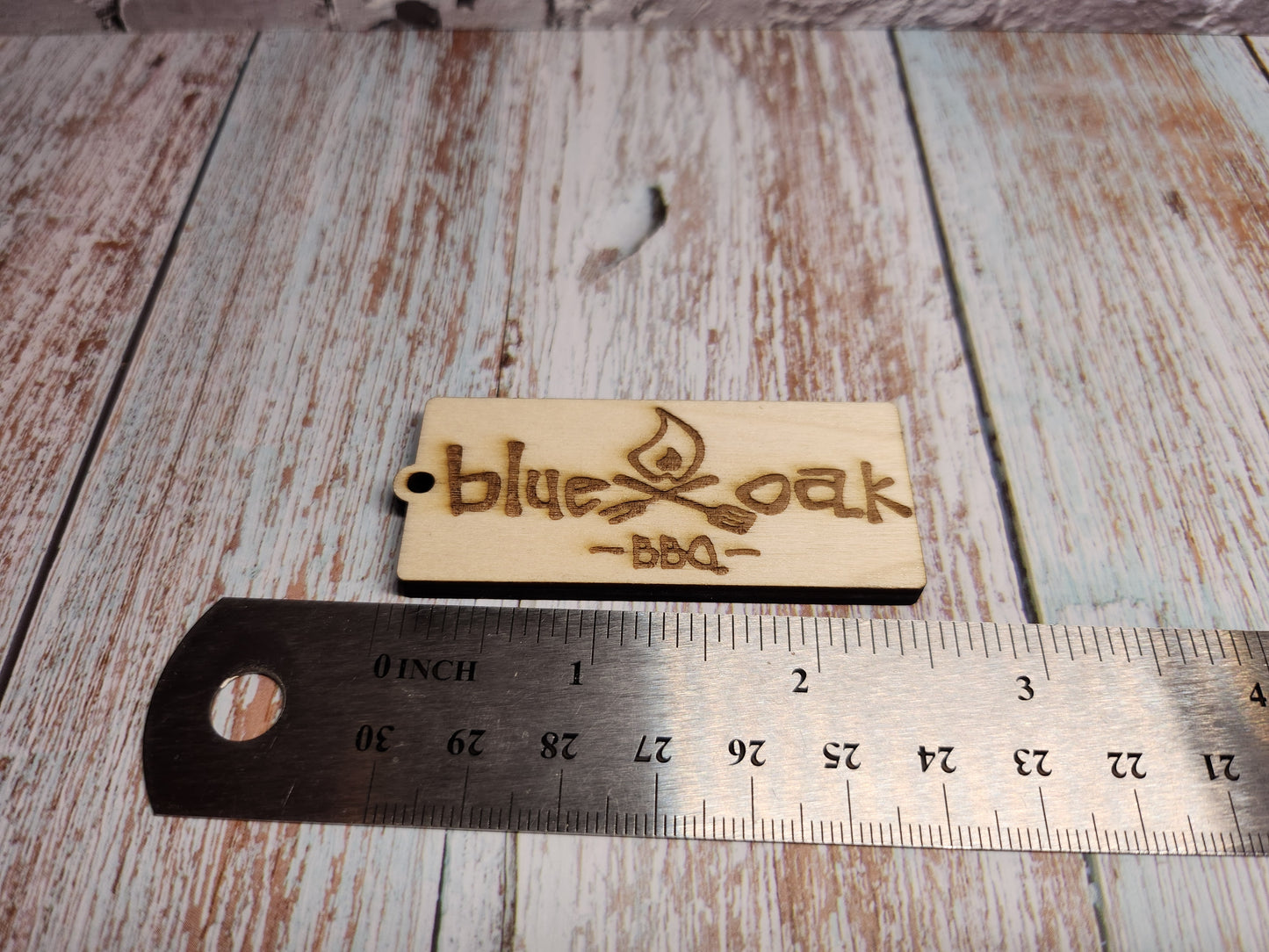 Blue Oak BBQ Keychains-Rogue Magnolia Custom Designs