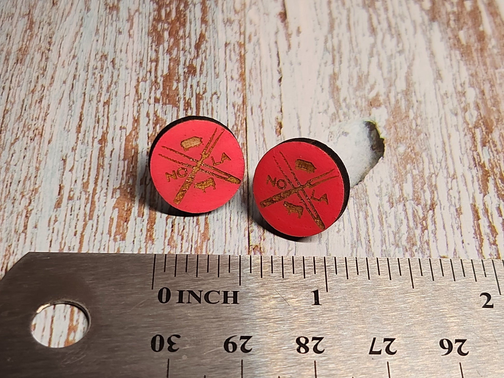 Blue Oak BBQ Stud Earrings-Rogue Magnolia Custom Designs