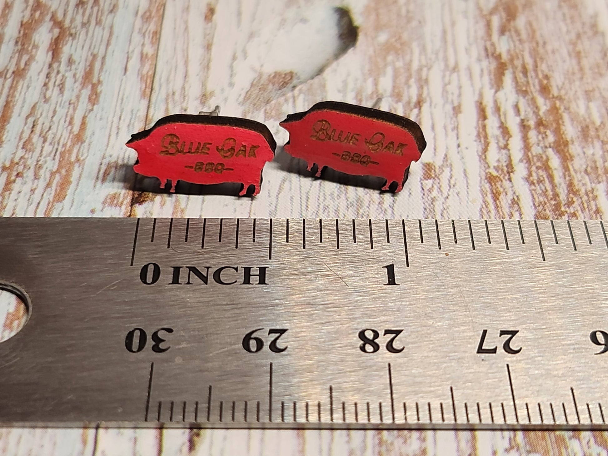 Blue Oak BBQ Stud Earrings-Rogue Magnolia Custom Designs