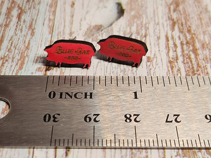 Blue Oak BBQ Stud Earrings-Rogue Magnolia Custom Designs