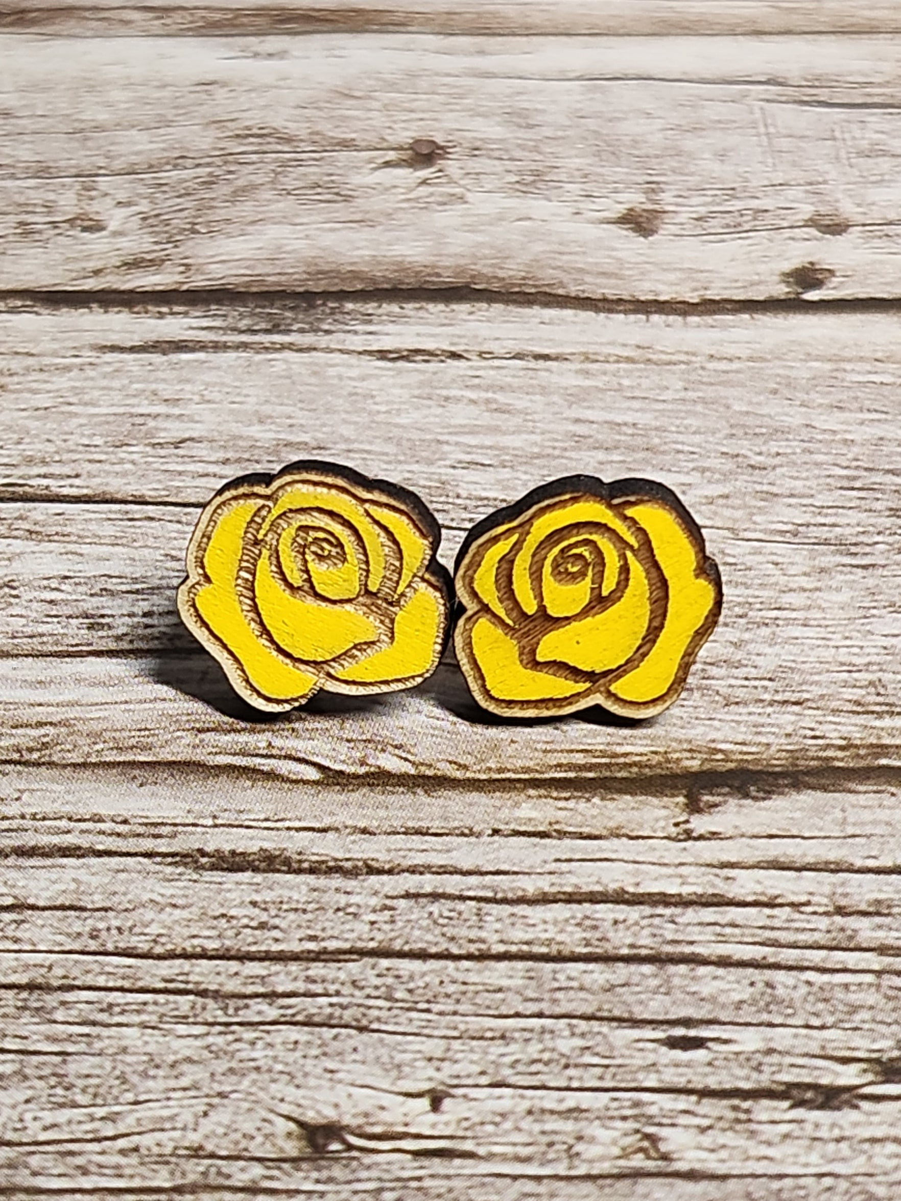 Rose Stud Earrings-Rogue Magnolia Custom Designs