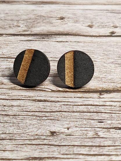 Lined Simplicity Stud Earrings-Rogue Magnolia Custom Designs