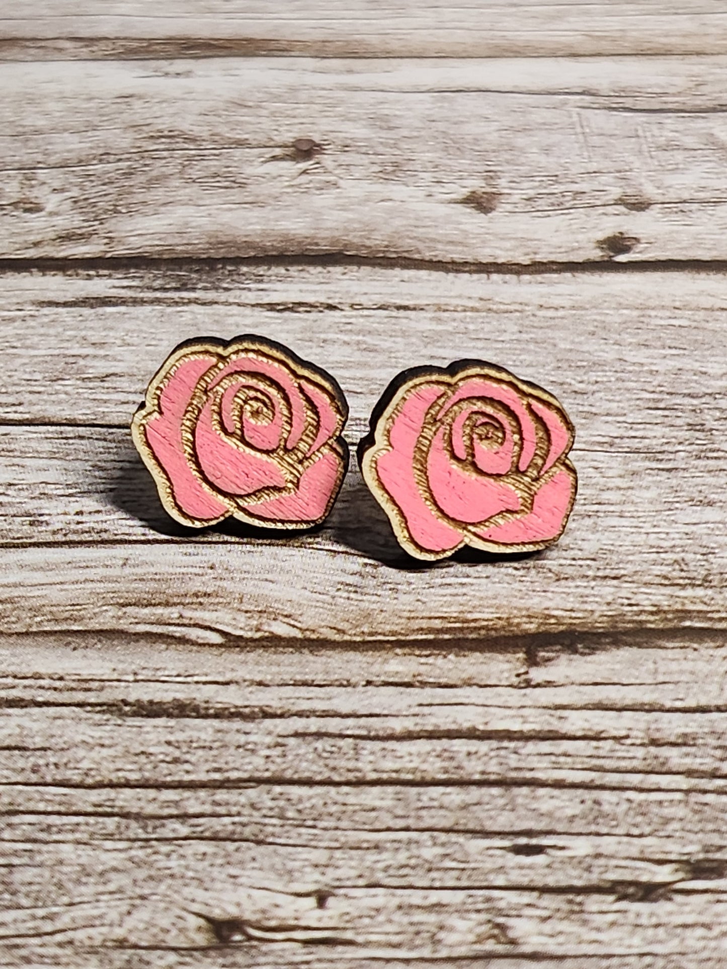 Rose Stud Earrings-Rogue Magnolia Custom Designs