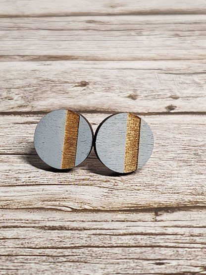 Lined Simplicity Stud Earrings-Rogue Magnolia Custom Designs