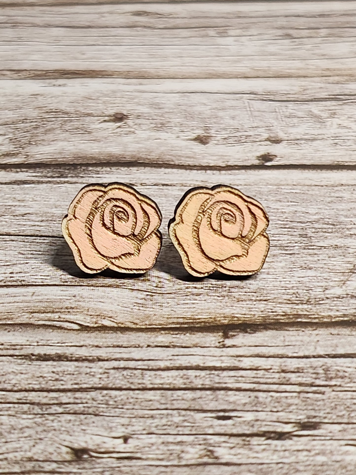 Rose Stud Earrings-Rogue Magnolia Custom Designs