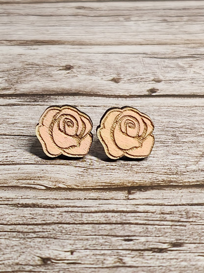 Rose Stud Earrings-Rogue Magnolia Custom Designs