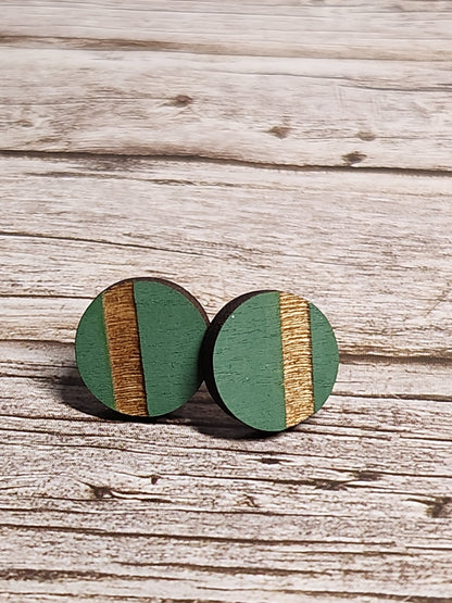 Lined Simplicity Stud Earrings-Rogue Magnolia Custom Designs