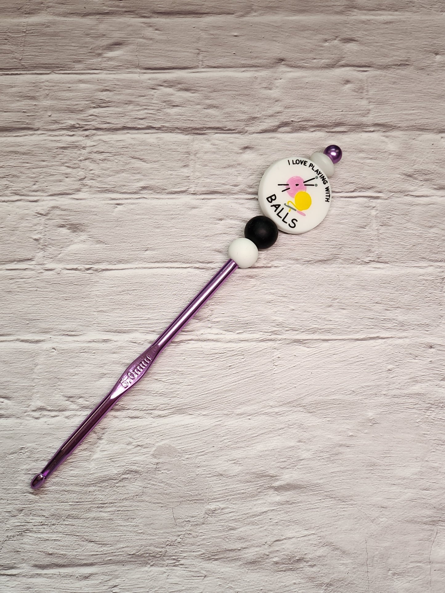 Limited Edition 5.0mm Beaded Crochet Hooks-Rogue Magnolia Custom Designs