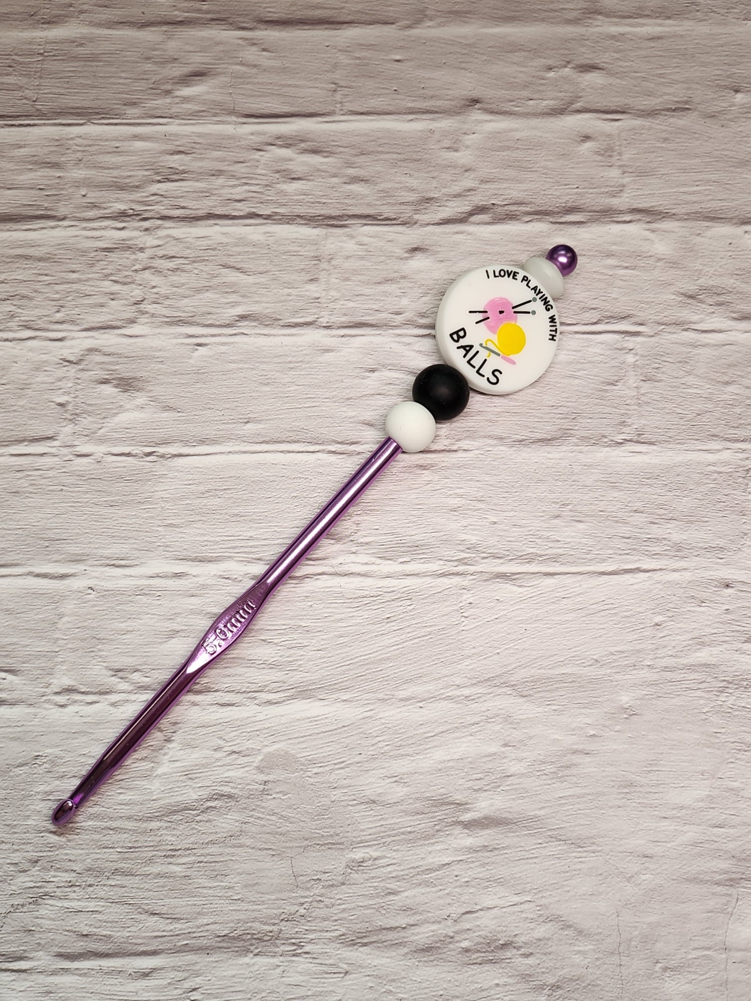 Limited Edition 5.0mm Beaded Crochet Hooks-Rogue Magnolia Custom Designs