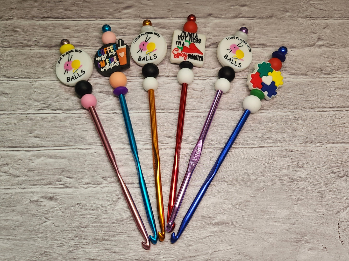 Limited Edition 5.0mm Beaded Crochet Hooks-Rogue Magnolia Custom Designs