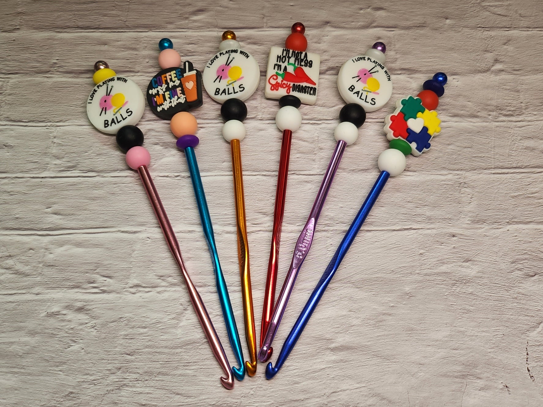 Limited Edition 5.0mm Beaded Crochet Hooks-Rogue Magnolia Custom Designs
