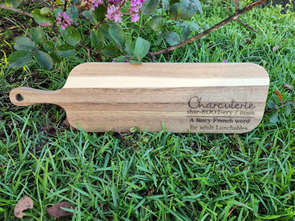 Skinny Laser-Engraved Charcuterie Board-Rogue Magnolia Custom Designs