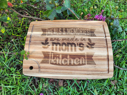 Personalized Laser-Engraved Acacia Cutting Board-Rogue Magnolia Custom Designs