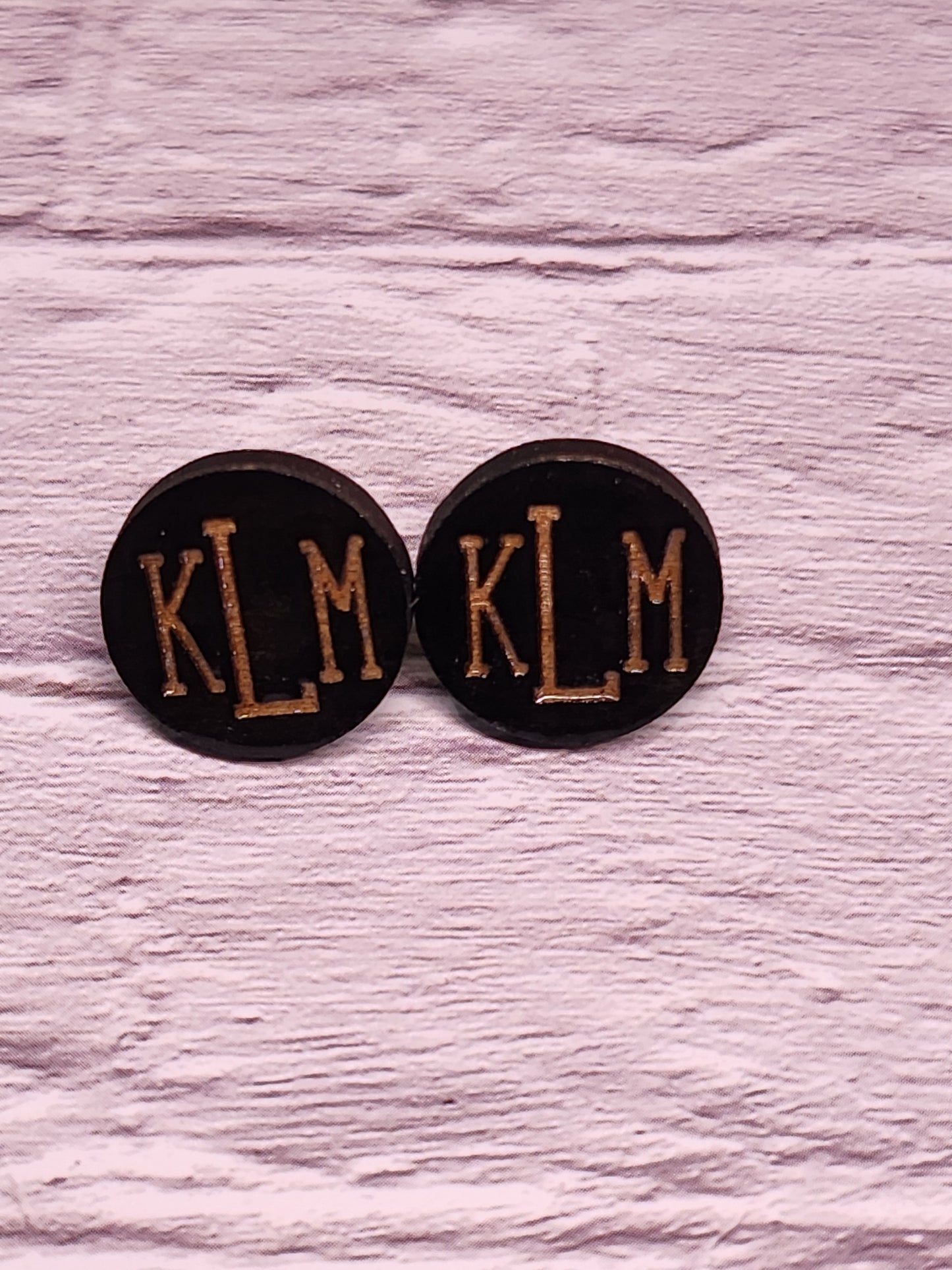 Custom Monogrammed Stud Earrings-Rogue Magnolia Custom Designs