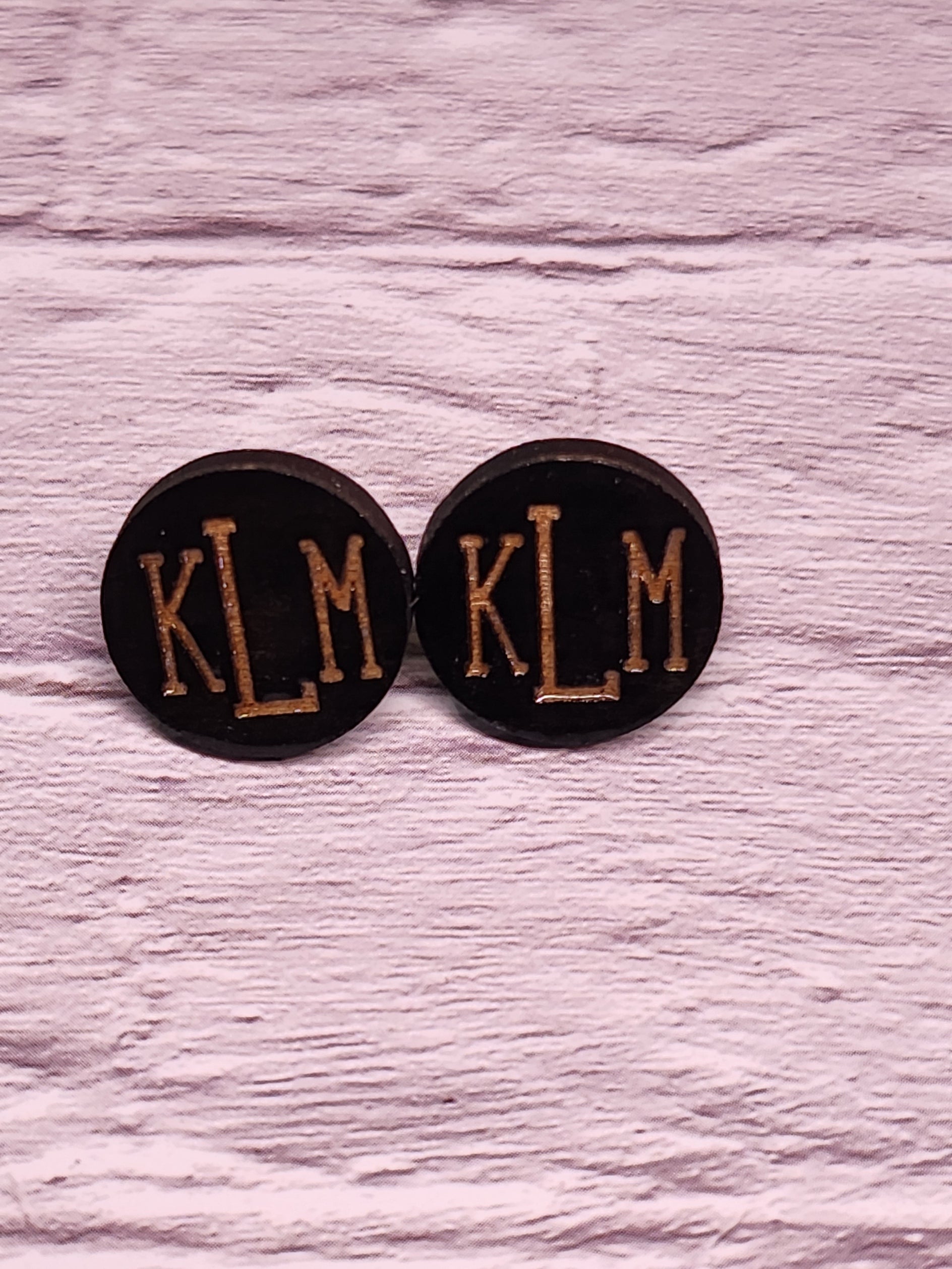 Custom Monogrammed Stud Earrings-Rogue Magnolia Custom Designs