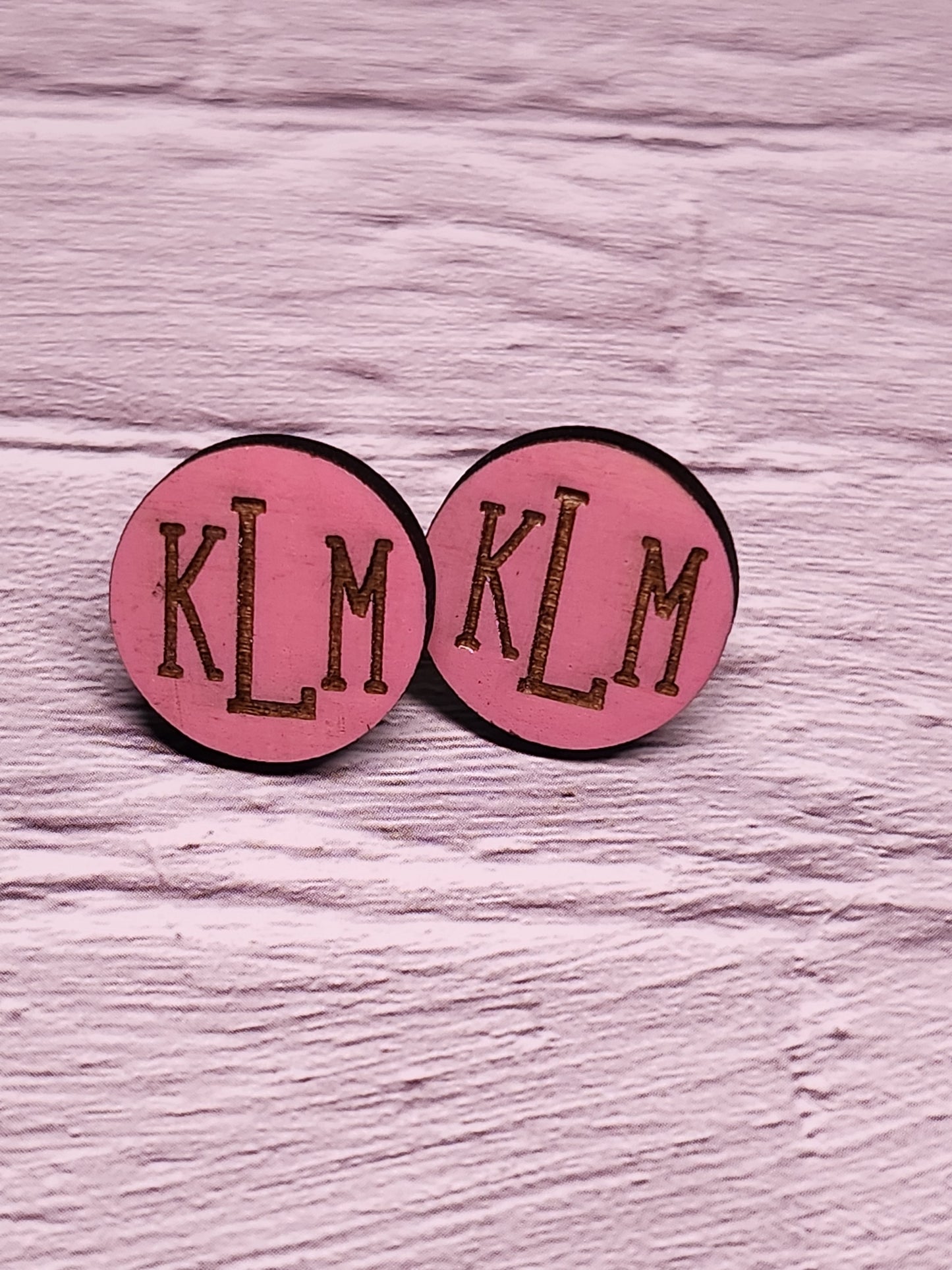 Custom Monogrammed Stud Earrings-Rogue Magnolia Custom Designs