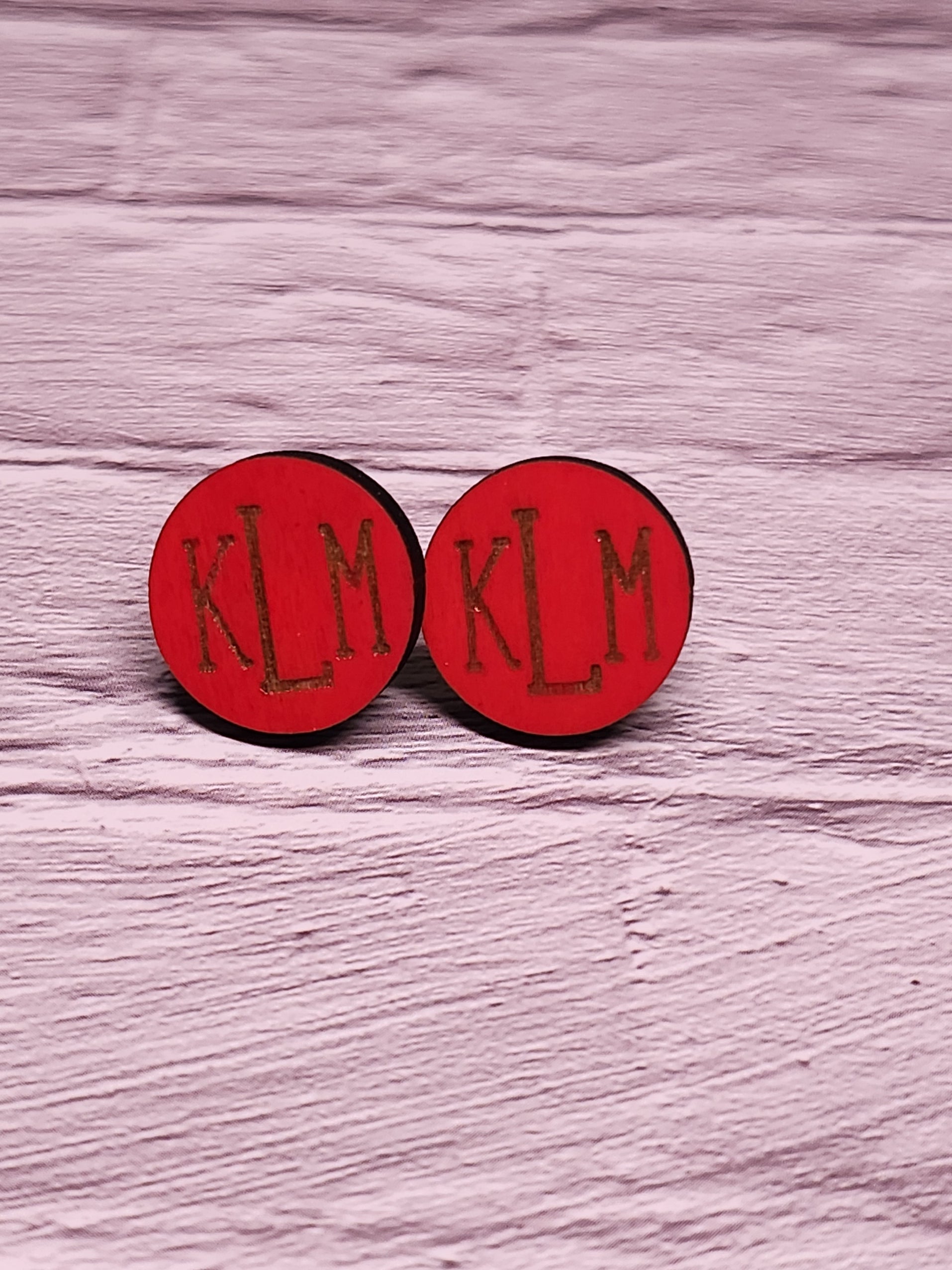 Custom Monogrammed Stud Earrings-Rogue Magnolia Custom Designs