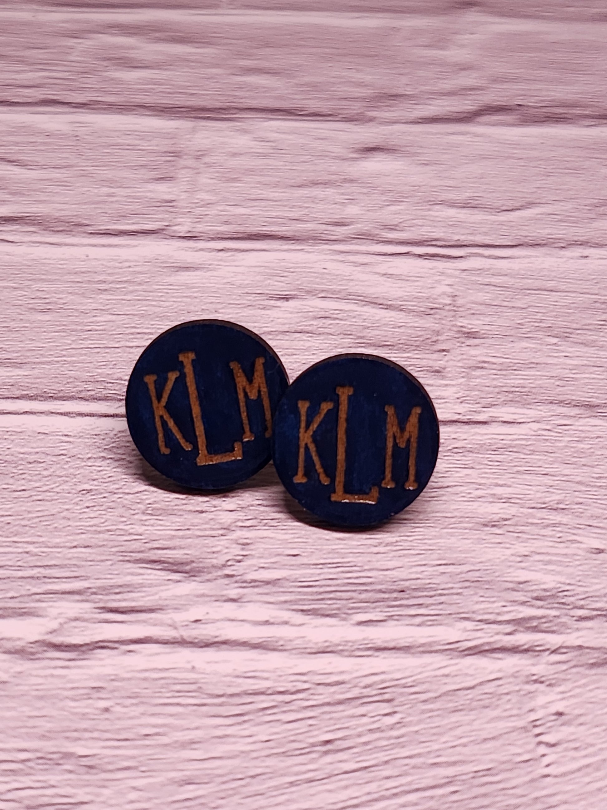 Custom Monogrammed Stud Earrings-Rogue Magnolia Custom Designs