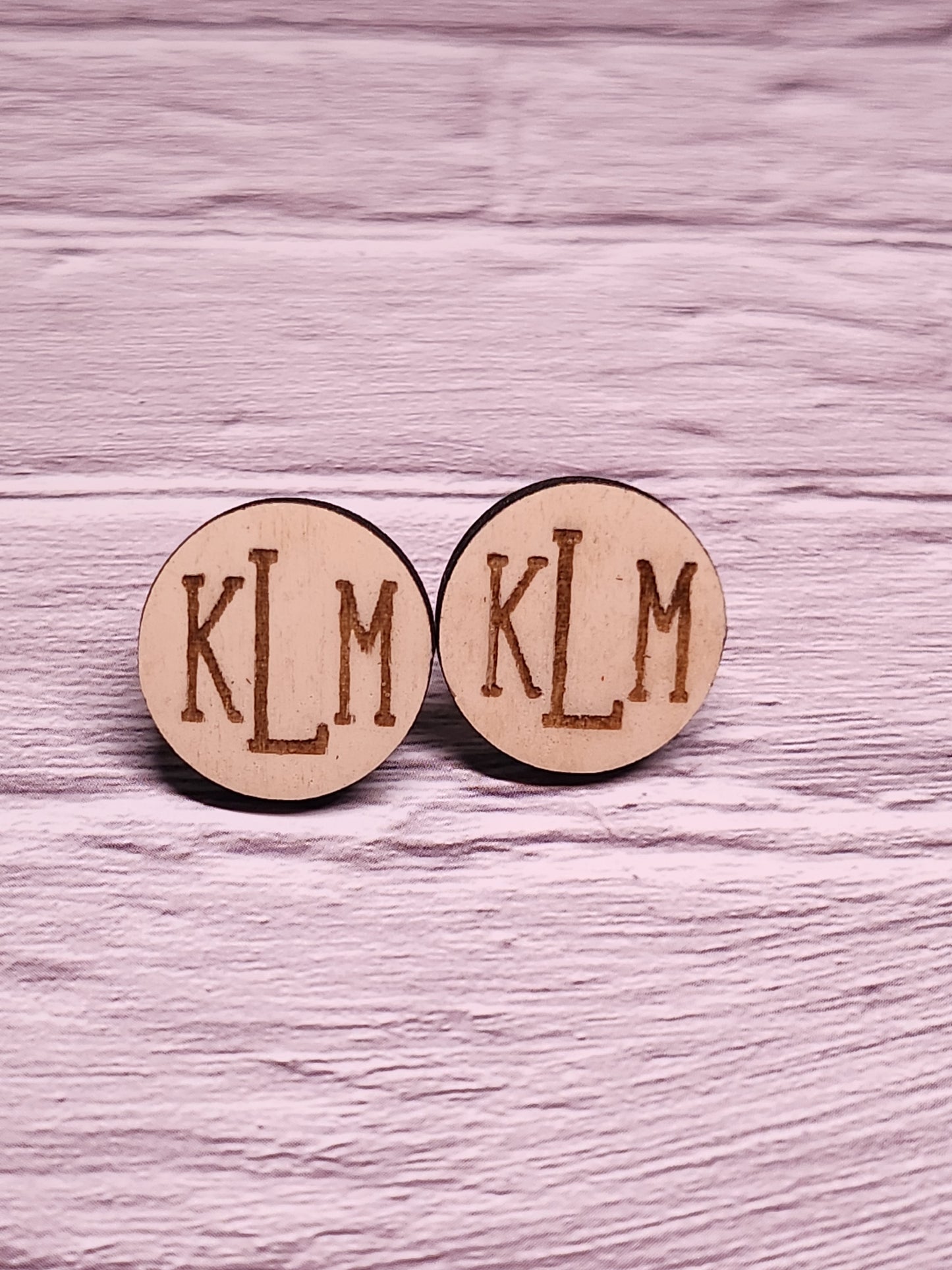 Custom Monogrammed Stud Earrings-Rogue Magnolia Custom Designs