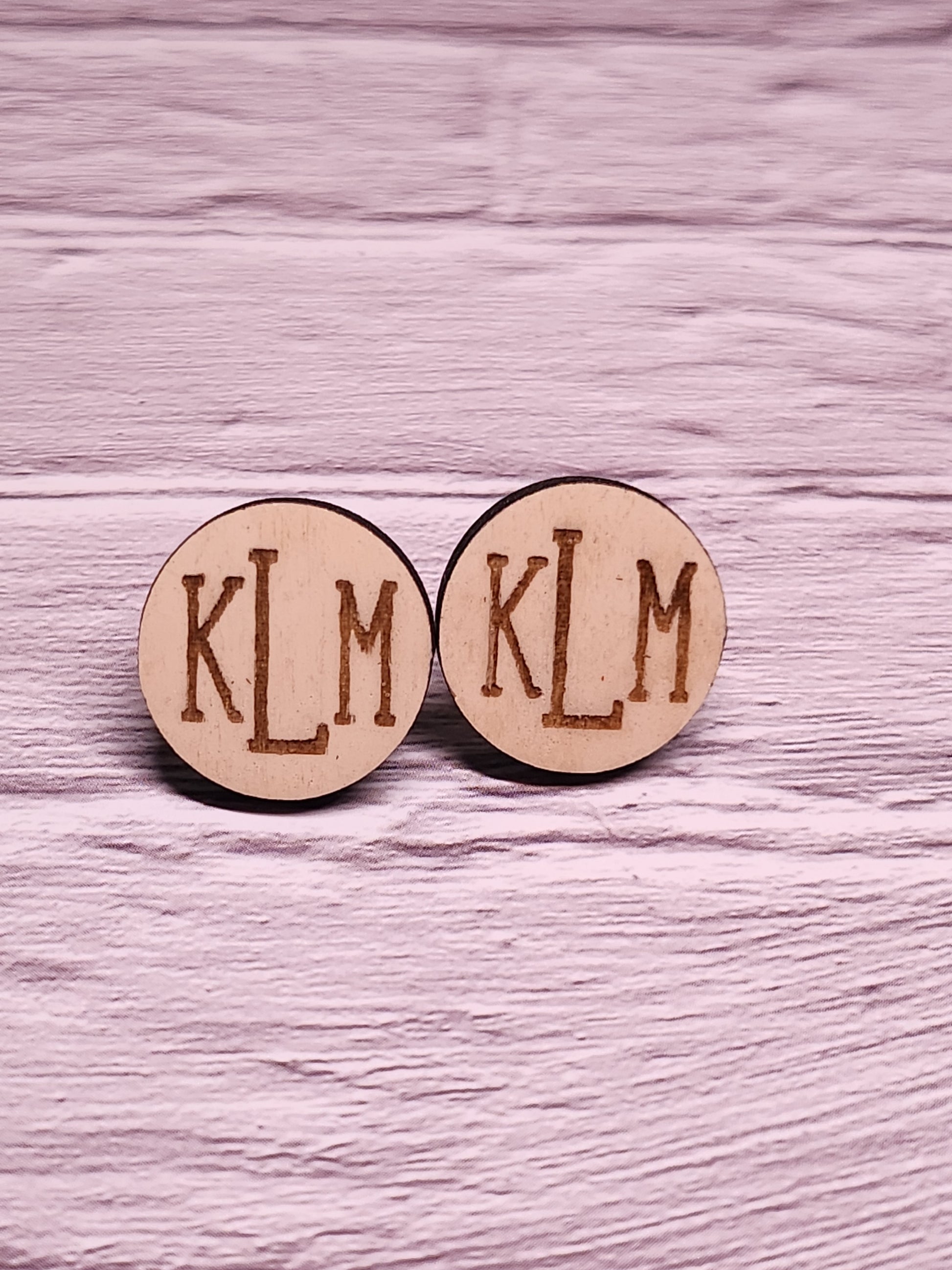 Custom Monogrammed Stud Earrings-Rogue Magnolia Custom Designs