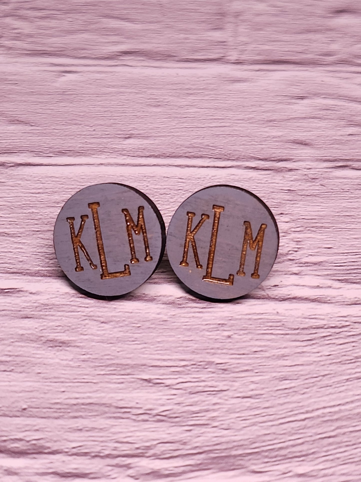 Custom Monogrammed Stud Earrings-Rogue Magnolia Custom Designs
