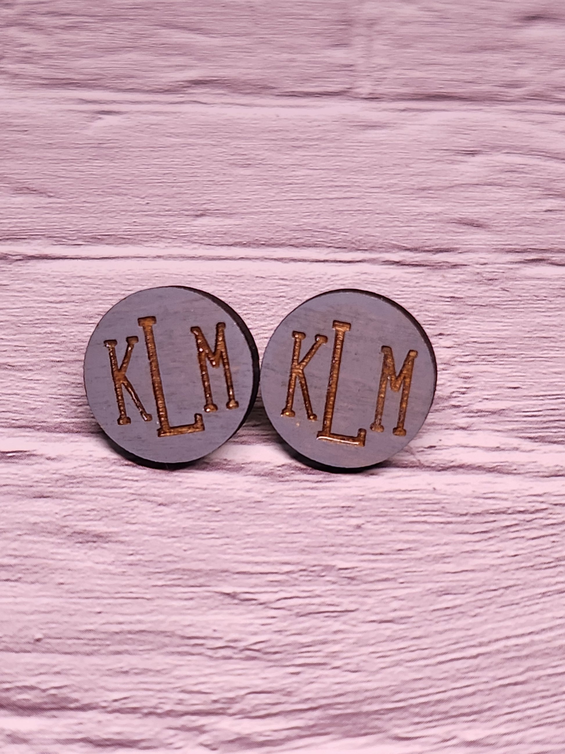 Custom Monogrammed Stud Earrings-Rogue Magnolia Custom Designs