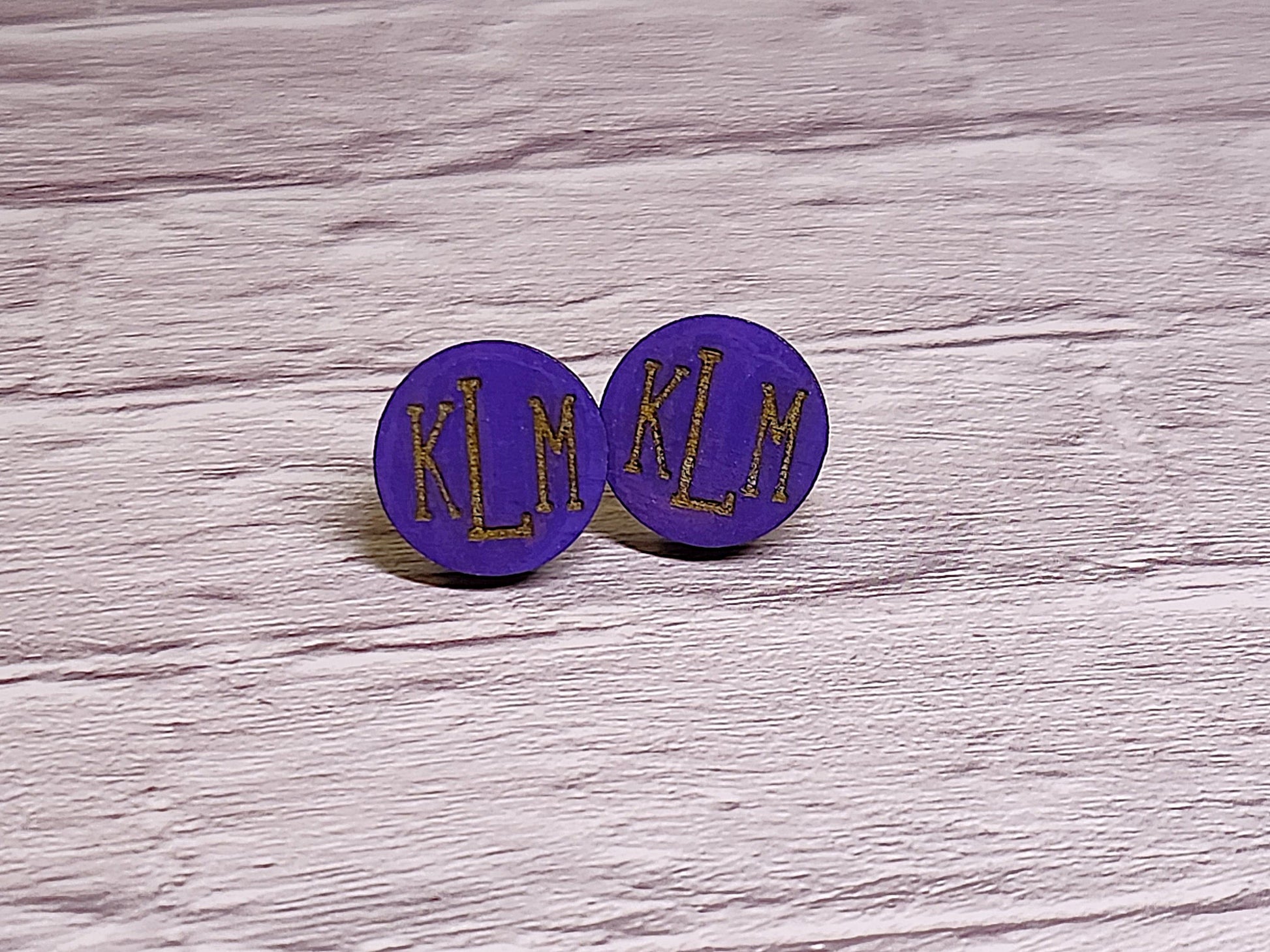 Custom Monogrammed Stud Earrings-Rogue Magnolia Custom Designs