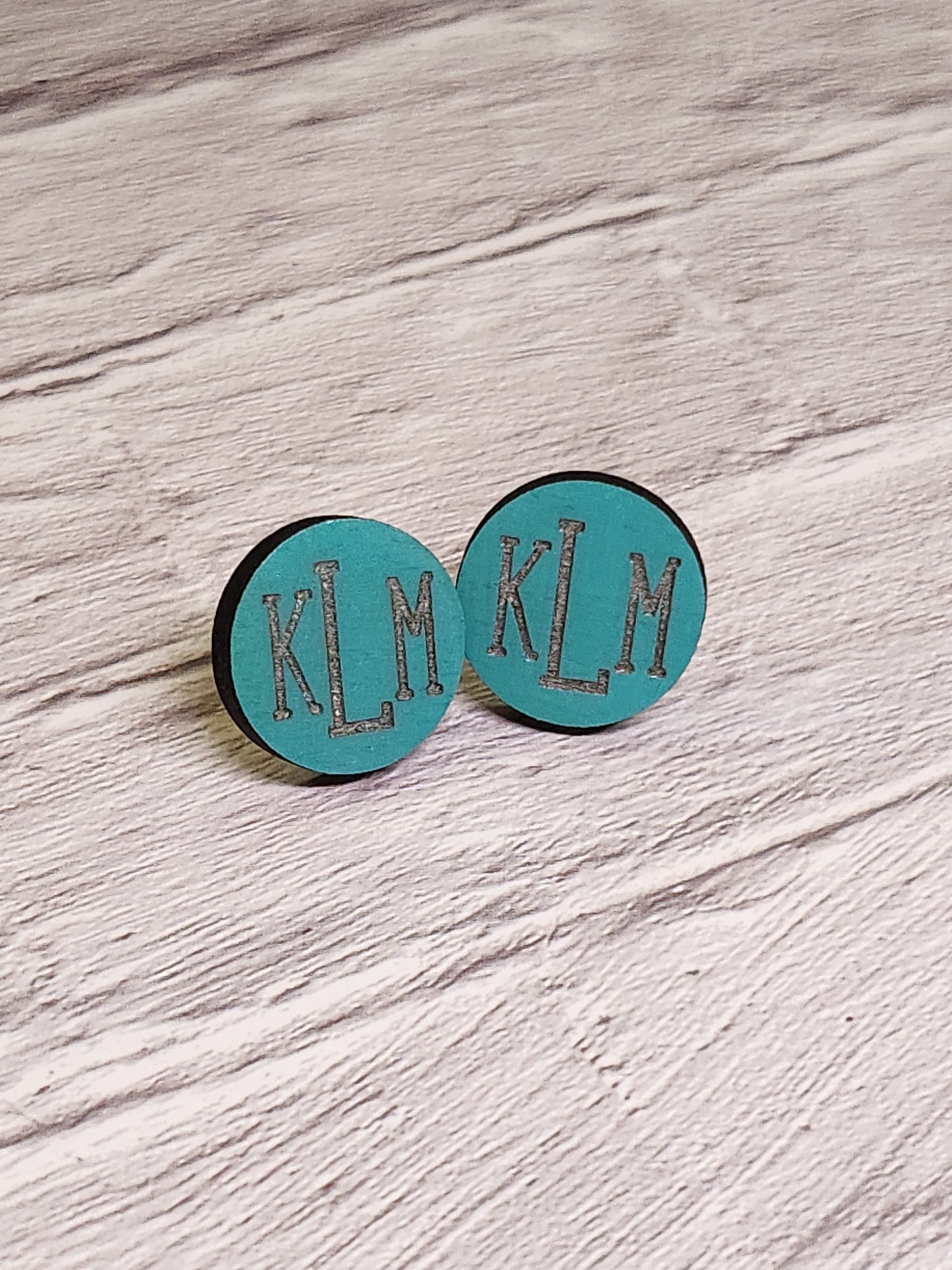Custom Monogrammed Stud Earrings-Rogue Magnolia Custom Designs