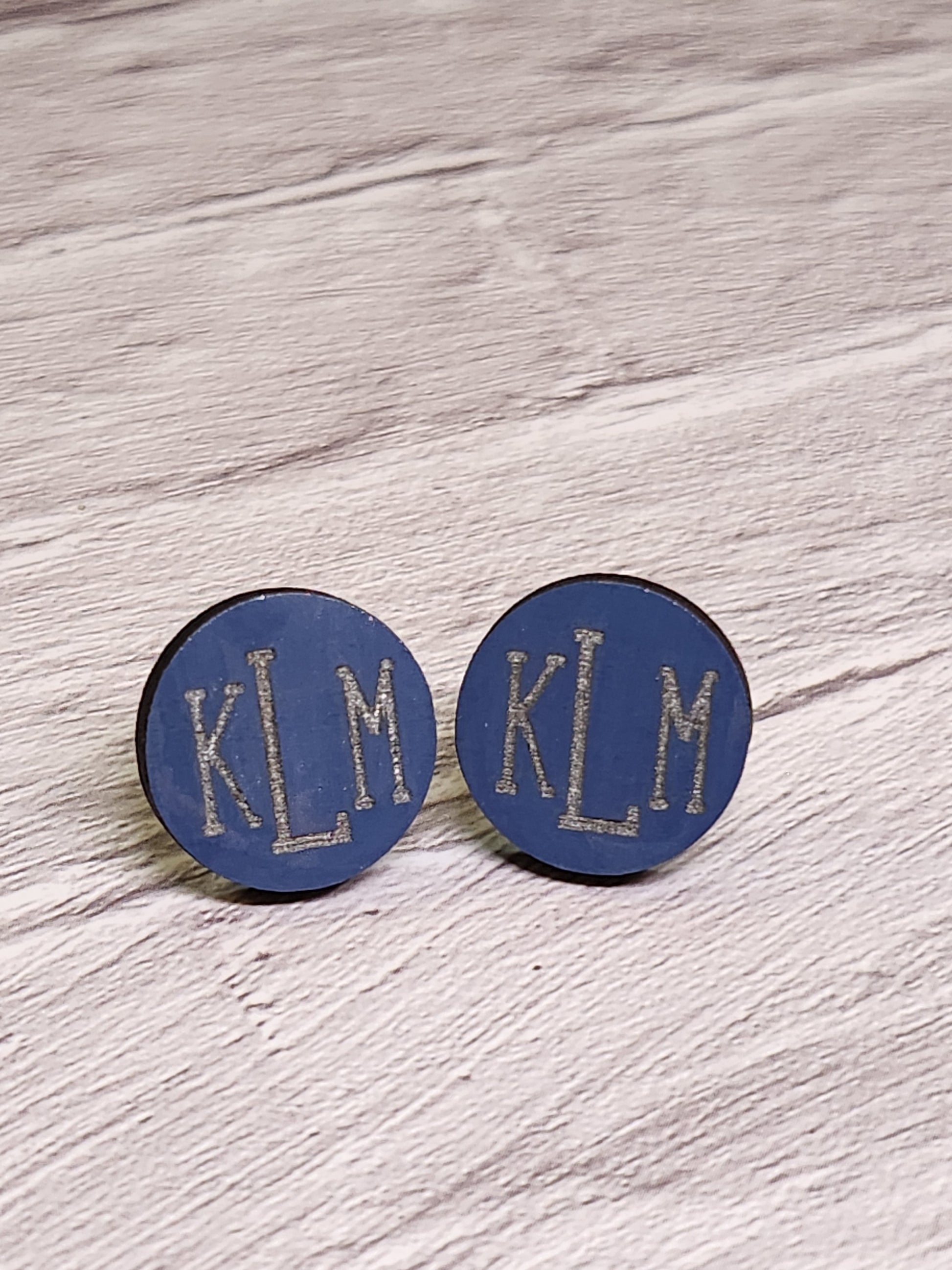 Custom Monogrammed Stud Earrings-Rogue Magnolia Custom Designs