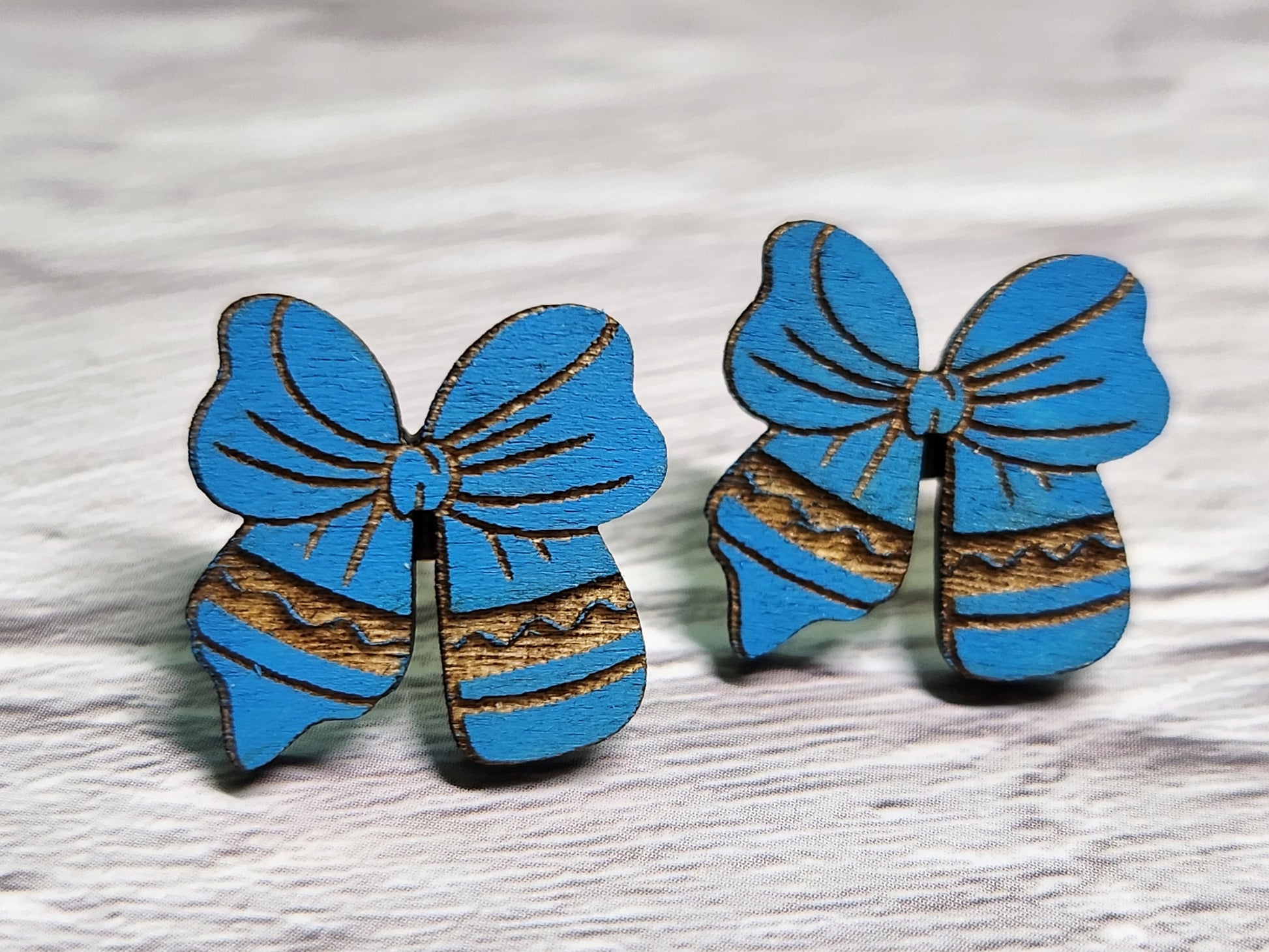 Crayon Bow Stud Earrings-Rogue Magnolia Custom Designs