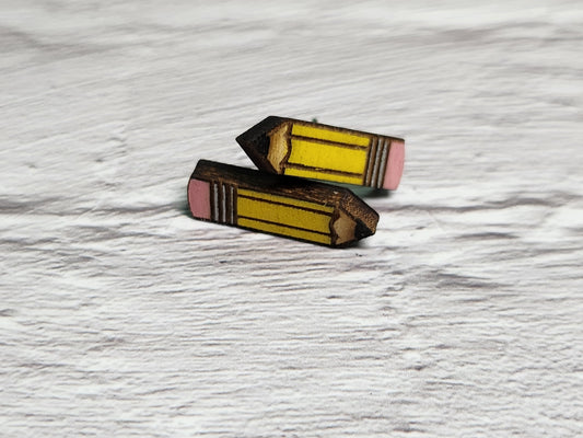 Pencil Stud Earrings-Rogue Magnolia Custom Designs