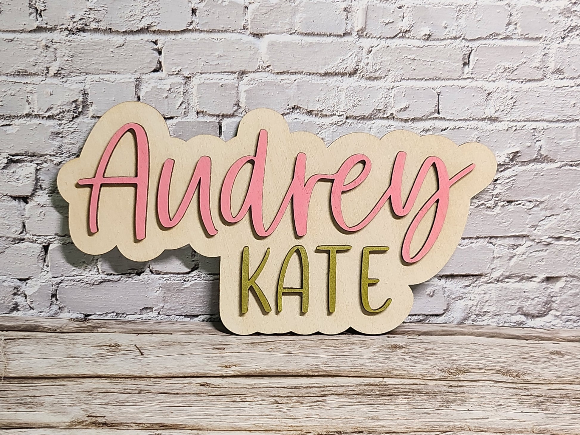 Custom Baby Sign Set – Name, Footprint, & Birth Stats-Rogue Magnolia Custom Designs