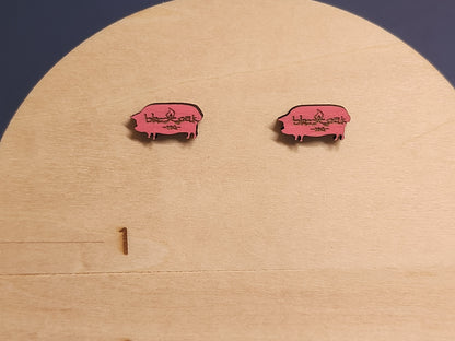Blue Oak BBQ Stud Earrings-Rogue Magnolia Custom Designs