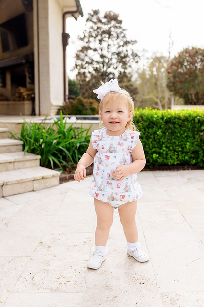 Sandcastle Kingdom Organic Muslin Bubble Romper-Rogue Magnolia Custom Designs